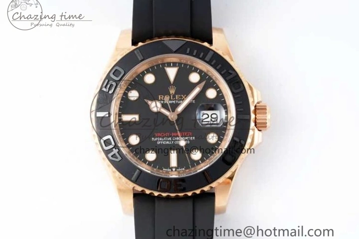 MiroTime 0430 WeatherProof Yacht-Master 126655 Clean 1:1 Best Edition Black Ceramic Bezel on Oysterflex Strap VR 2124